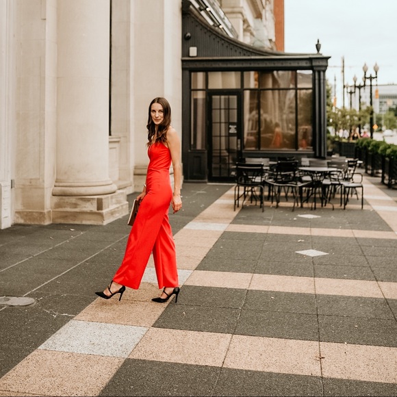 Lulu’s Red Jumpsuit - Picture 3 of 3